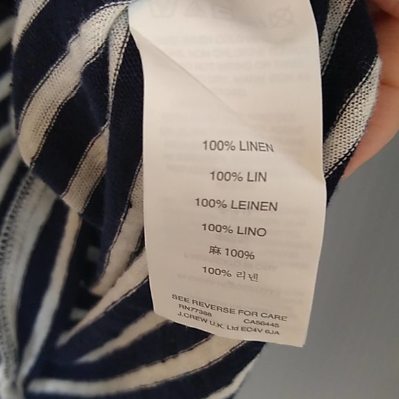 J. Crew 100% Linen Baseball Tee Size Small - Picture 5 of 6